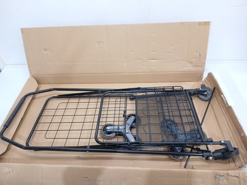 Folding Stair Climbing Utility Laundry Grocery Cart - Black image 4