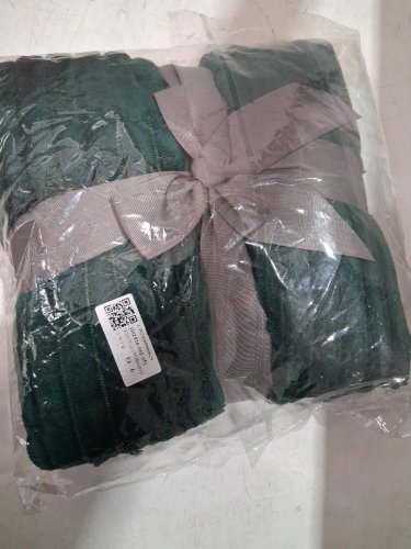 Meiix Lightweight Soft Plush Fleece Blanket -39" x 28"- green image 2