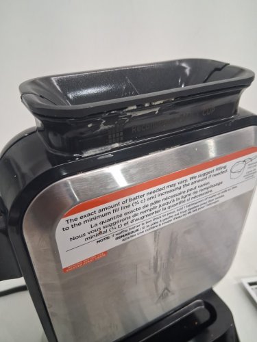 NINJA COUNTERTOP BELGIAN WAFFLE MAKER NEVERSTICK WITH POUR CUP - BLACK/SILVER - (MODEL: BW1000C) image 5