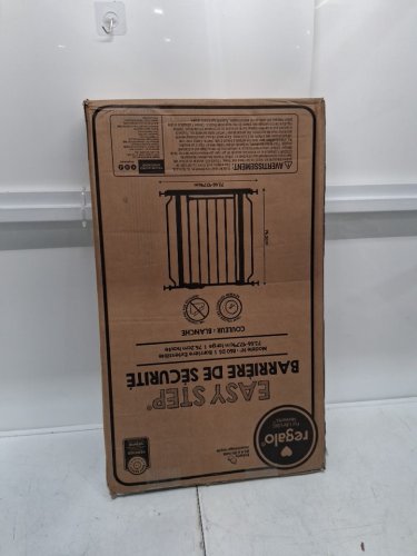 REGALO EASY-STEP METAL WALK-THROUGH SAFETY GATE - 30" X 29'' - 38.5'' - WHITE (MODEL: 1160DS) image 2
