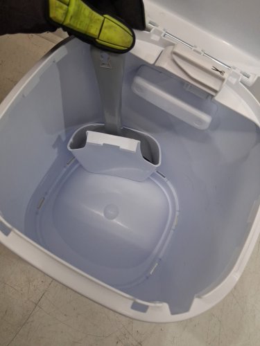 litter genie style cat litter odor control disposal system pail with scoop and holder - 18" - white (model: ‎I000658) image 4