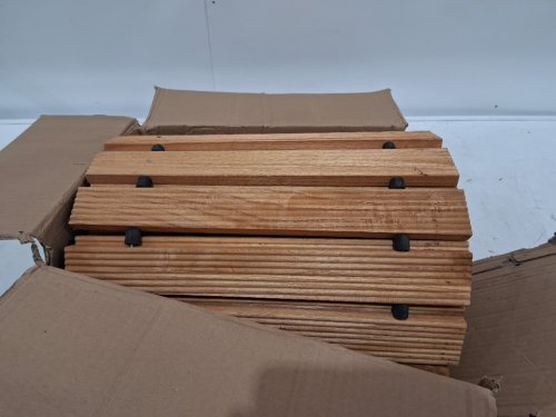 Outdoor Wooden Roll-out Curved Garden Pathway - 12FT - Natural Wood image 3