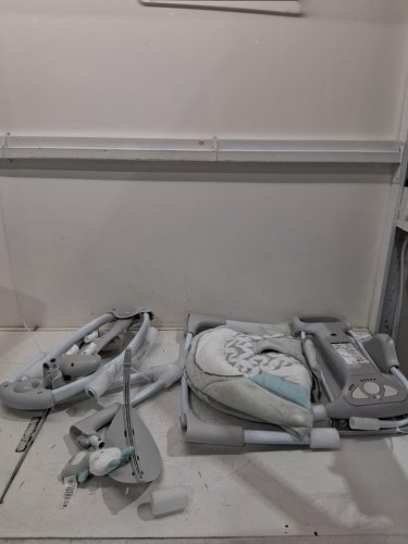 Ingenuity 2-in-1 convertme compact portable baby swing & seat with vibrations & nature sounds - battery powered - 20lbs max - raylan theme/grey (model: ‎12189) image 4
