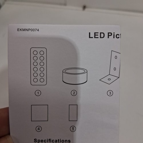 3pk Picture Lights for Wall Battery Operated, Magnetic Led Painting Light with Remote - black - (model:pl-03) image 4
