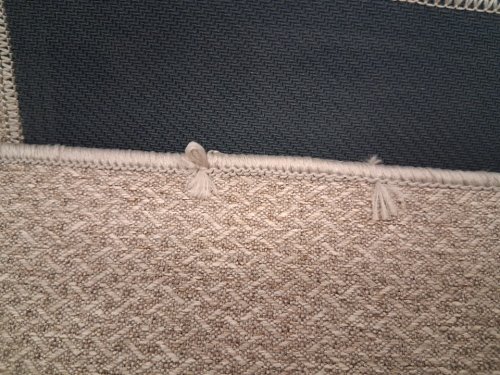 WASHABLE NON-SLIP WOVEN AREA RUG - 4FTX6FT - TAN image 2