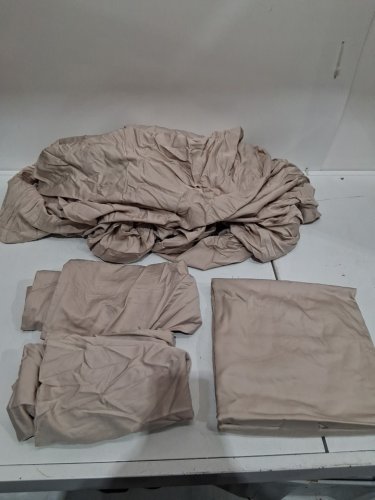 4PC bambaw cozy Bamboo Fitted Sheet set - king - sand/beige image 3