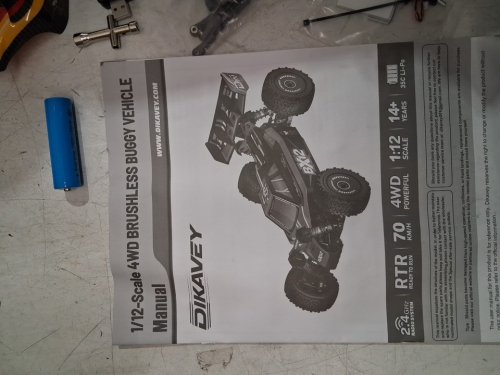 High Speed Racing RC Buggy - 1:12 scale - red/black image 7
