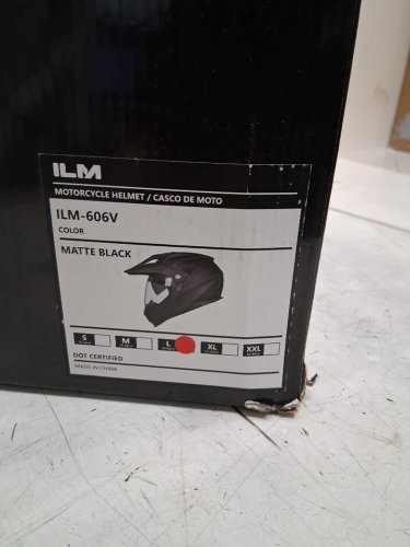 ILM Off Road Motorcycle Dual Sport Helmet WITH Full Face Sun Visor - large / 59cm-60cm - BLACK (MODEL: ILM-606V) image 11