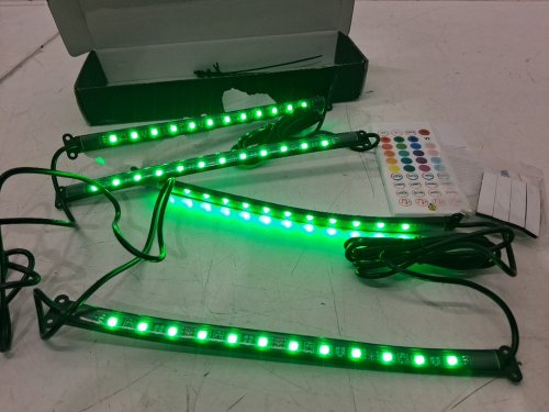 Keepsmile Car Interior RGB LED Light Strip Kit with Music Sync and Bluetooth Remote App - Black image 3