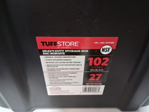 2PK Accent Pro Series heavy duty tote storage bin - 120l - red/black (model: 2277460) image 3