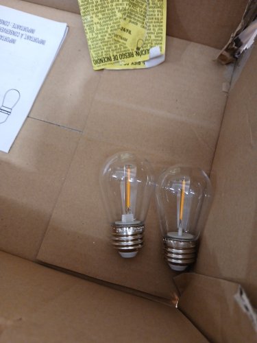 feit electric weatherproof led 24-light string lights with 26 lightbulbs - 48ft - black (model: 1603293) image 3