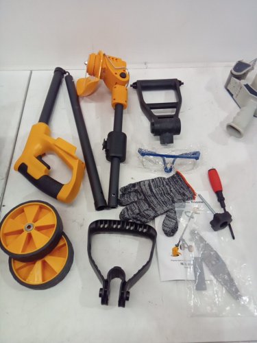 4-in-1 Electric Weed Wacker Cordless with Wheels- 4000mAh - yellow (model:GCJ-06B) image 3