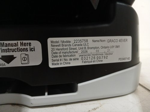 GRACO 4EVER 4-IN-1 BABY TO BOOSTER CAR SEAT - HANCOCK (MODEL: 2235758) image 3