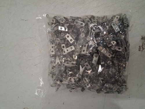200PK Metal Badge Clips with Clear PVC Straps for ID Cards - 3" - Clear image 3