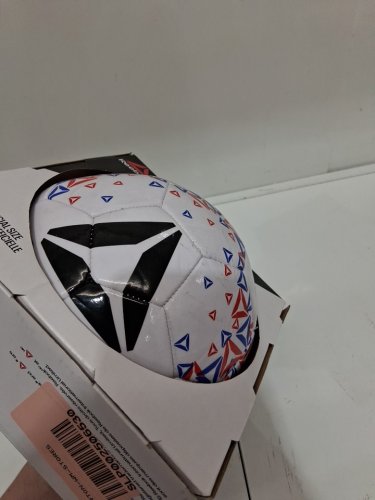 reebok soccer ball - size 5 - white/blue/red image 3