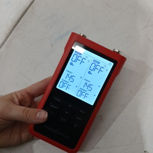 ThermoMaven Smart Wireless Meat Thermometer - 2 Thin Probes, Standalone Base with Large LCD - 3000FT range - red  (model:thermo maven x2) image 3