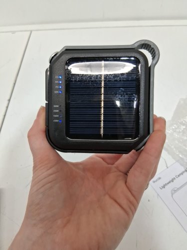 Quntis Portable Waterproof solar rechargeable camping light - 3.1" - black image 3