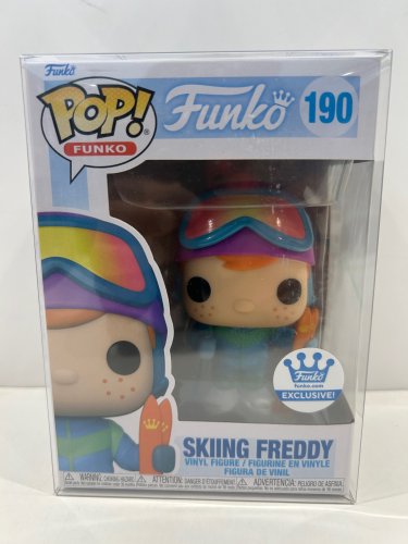 Funko pop! **funko exclusive** Funko: Funko - skiing Freddy vinyl figure (#190) **plastic protector cover** image 2
