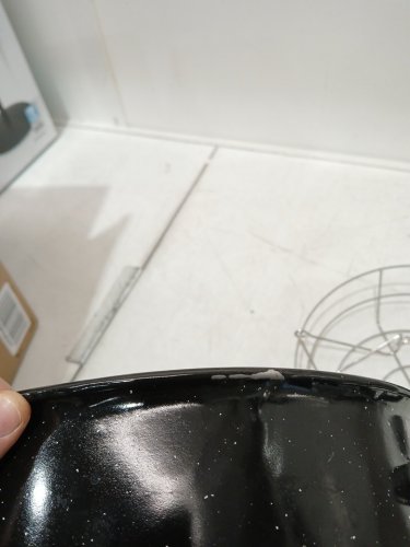 WATER BATH CANNER WITH LID & JAR RACK - ENAMEL ON STEEL/approx 11.5q - speckled black image 5