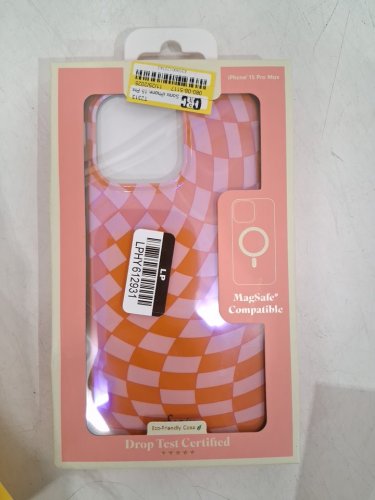 SONIX magsafe compatible phone case for IPHONE 15 PRO MAX - CHECKMATE PINK/ORANGE (Model: A21-M382-0011) image 2