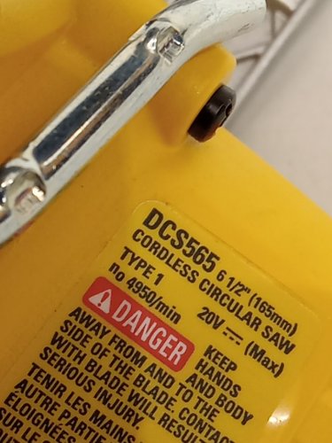 DEWALT 20V MAX* Cordless Circular Saw *Tool Only* - 6-1/2" - YELLOW/BLACK  (MODEL: DCS565B) image 8