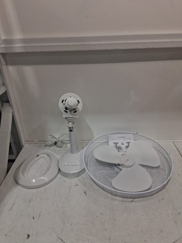 TOOLTECH 3-SPEED INDOOR OSCILLATING DESK FAN - 16" - WHITE (MODEL: 100076) image 3
