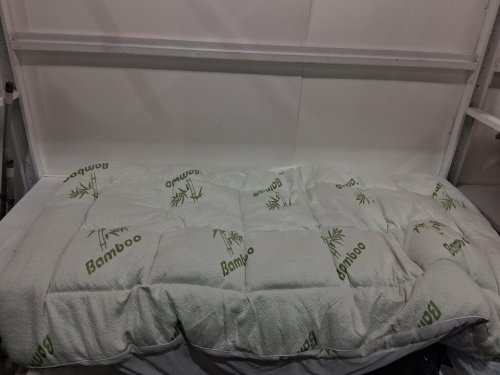 Niagara bamboo soft mattress topper - twin - 39" X 75" -white/green image 2