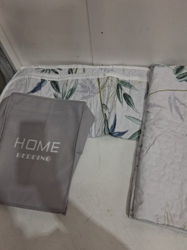 3PC Home Bedding Bed in a Bag Comforter Set with Sheets - QUEEN - Green Leaves image 4