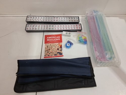 166pc gustaria american mahjong game set with case - blue image 4