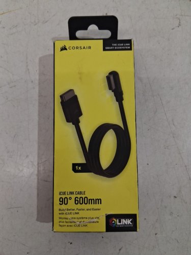 CORSAIR iCUE LINK Cable - 600mm with Straight/Slim 90° connectors, Black (MODEL : CL-9011122-WW) image 3