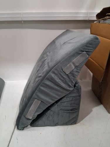 2pc wedge pillow with adjustable head rest - 22" x 11" x 22" - grey image 3