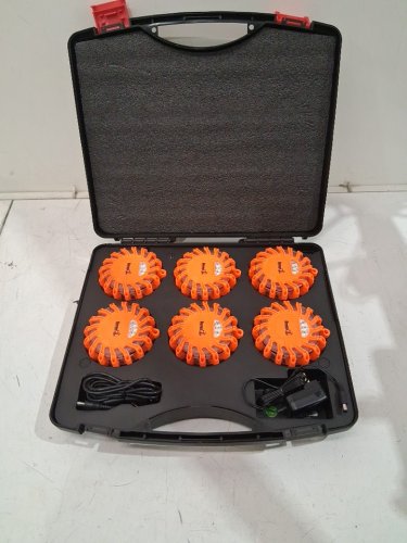 6pk Buyers Products Magnetic base Rechargable LED Emergency Road Strobe/Flare - 4.25" - orange (model:  8891018) image 9