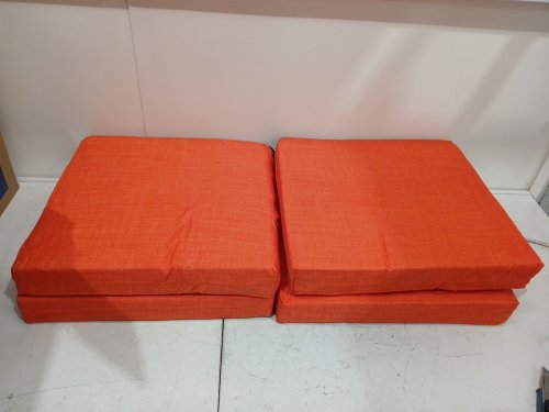 4PK Blazing Needles Outdoor Cushions - 20" x 19" - tangerine dream image 3