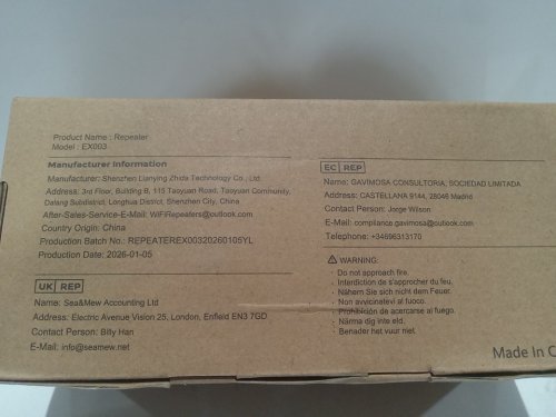 6-Antenna Wireless repeater with Eurpean adapter for travel - 1200Mbps - white (model: EX003) image 5