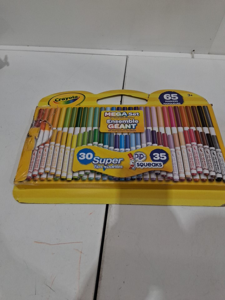 65PK CRAYOLA mega set - 30 super tips & 35 pip squeaks - multi-colours (model: 2427213) image 2