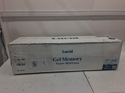 LUCID MEMORY FOAM MATTRESS - GEL INFUSION - HYPOALLERGENIC BAMBOO CHARCOAL - 6" - XL TWIN - WHITE (MODEL: LU05TXFR30GF) image 2