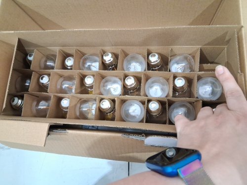feit electric weatherproof led 24-light string lights with 2 spare lightbulbs - 48ft - black (model: 1603293) image 4