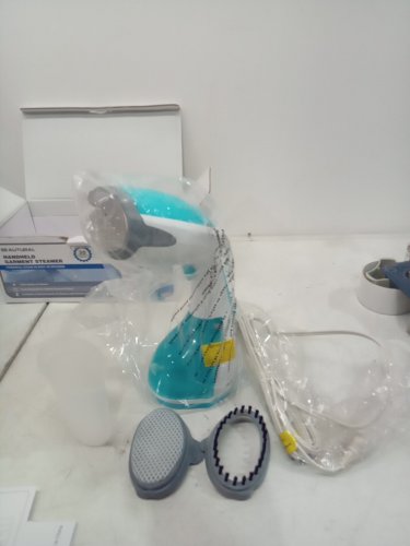 beautural handheld garment steamer - white/aqua (model: hj-3000b) image 3