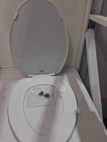 BEMIS ELONGATED PLASTIC TOILET SEAT - 18" - 000 WHITE (MODEL: 170 000) image 4