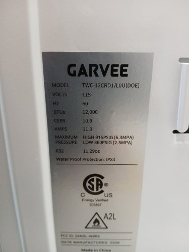 Garvee smart window air conditioner with WIFI enabled voice control, 24H timer, dehumidifying modes cools 550 sq.ft & 12,000BTU - 15.9" x 12.5" x 15.2" - white (model: twc-12crd1) image 5