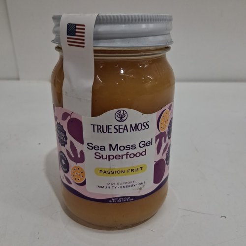 *Expiring soon* true sea moss superfood gel - 473ml - passion fruit image 2