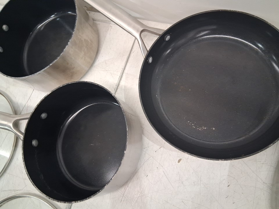 10pc blue diamond triple steel non-stick cookware - silver (model: 1782498) image 4