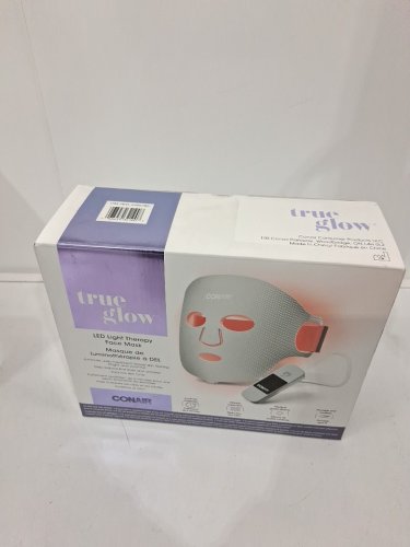 conair true glow led light therapy face mask with velour storage pouch - white (model: 2456789) image 2