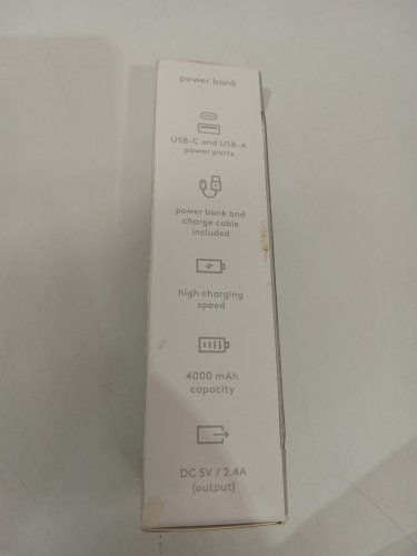 Heyday power bank with LED power level display and charge cable - 4000mAh - DC 5V/2.1 A - purple - (model:0559) image 3