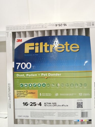 2pk - filtrete - dust, pollen & pet dander reduction, MPR 700 - 16"x25"x4" - white - (model: 701DP4-2PK1E) image 4