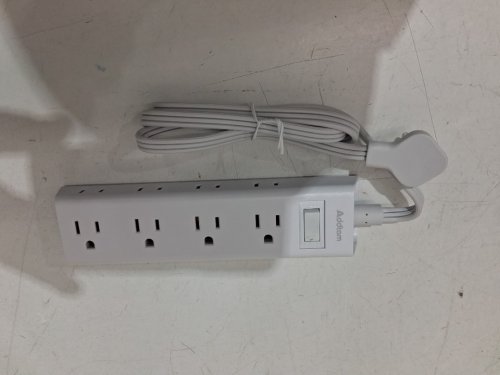 Addtam Flat Plug Extension Cord - 10FT - White (MODEL: ad309) image 3
