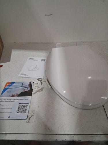 GARVEE ELONGATED TOILET SEAT WITH BUILT-IN TODDLER SEAT - 19" - ELONGATED - WHITE (MODEL: PHO_0VP6OQUI) image 2