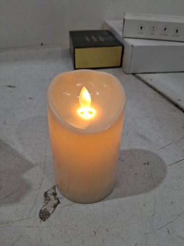 2pk led flameless battery operated candles -5'' - ivory image 2