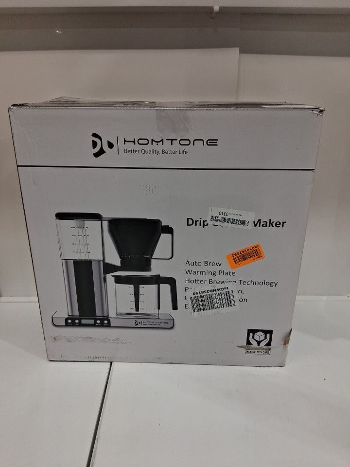 Homtone programmable Fast Brew Coffee Maker with LCD Display and Adjustable Strength - 8-Cup - black - (model: cm1068t-ul) image 2