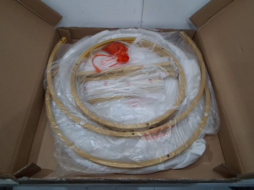 2PC yuda Round modern Nesting Coffee Tables - White Marble/Gold - (model: 807-gd-wh) image 5